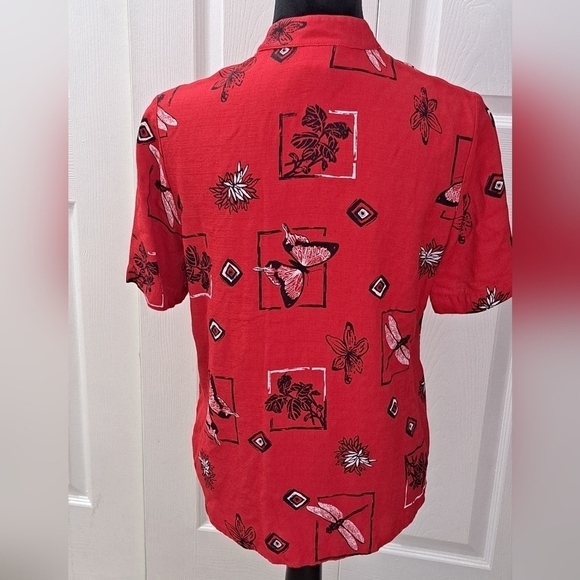 Mandarin Style Top With Attached Tank Top   Size L - Picture 3 of 8